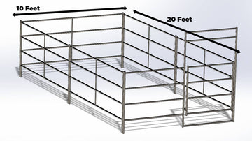 Two 10X20 Side by Side Stall Kit (4 Rail) - 0