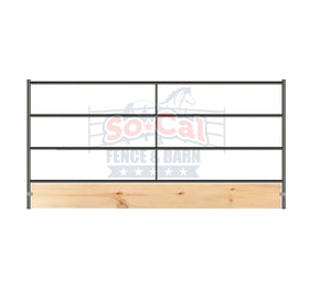 Premium 10x5 Horse Corral Panel +WOOD INSERT CLAMPS (5 Rail) 1-5/8" 14 Gauge