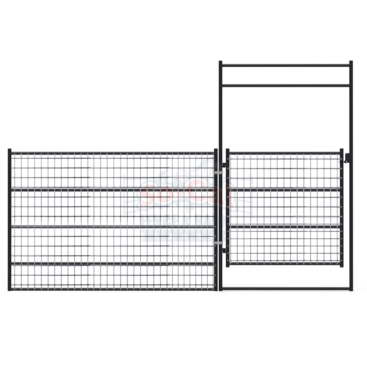 Panel Gate Combo 12ft 4-Rail *WIRE MESH* (14-Gauge)