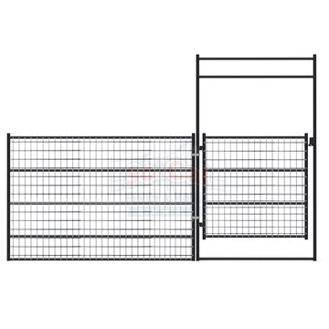 Panel Gate Combo 12ft 4-Rail *WIRE MESH* (14-Gauge)