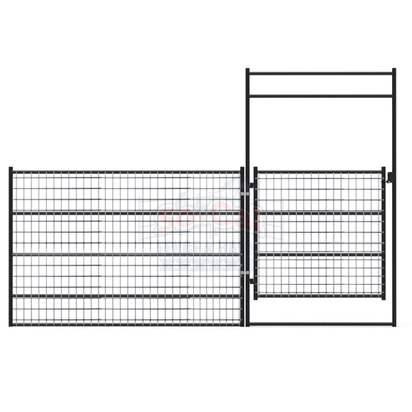 Panel Gate Combo 12ft 4-Rail *WIRE MESH* (14-Gauge)