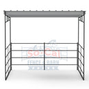 horse shade shelter cover made out of metal