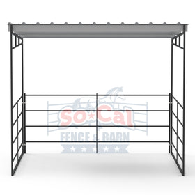 horse shade shelter cover made out of metal