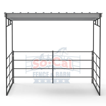 horse shade shelter cover made out of metal