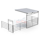12X24 Add-On Stall with 12x12 Sloped Cover (5 Rail)-2