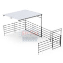 12X24 Add-On Stall with 12x12 Sloped Cover (5 Rail)-1