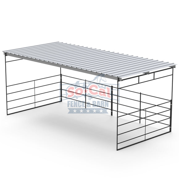 12x24 Horse Shelter Shade Cover Kit |Flat Roof | (4-Rail)