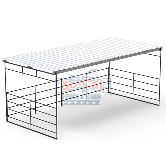 12x24 Horse Shelter Shade Cover Kit |Flat Roof | (4-Rail)