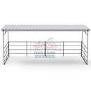 12x24 Horse Shelter Shade Cover Kit |Flat Roof | (4-Rail)-6