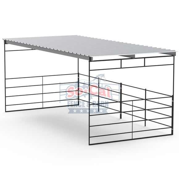 12x24 Horse Shelter Shade Cover Kit |Flat Roof | (4-Rail)
