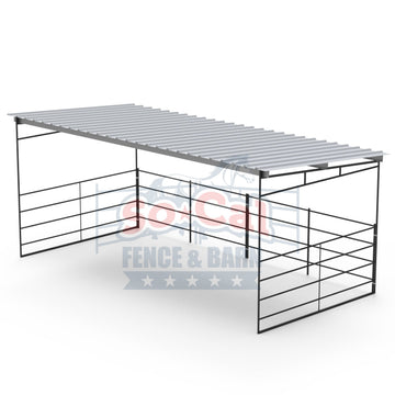 12x24 Horse Shelter Kit | Sloped Roof | Powder-Coated