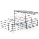 12x24 Stall with 12x12 Sloped Cover (4 Rail)-1