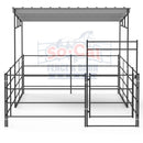12x24 Stall with 12x12 Sloped Cover (4 Rail)-3