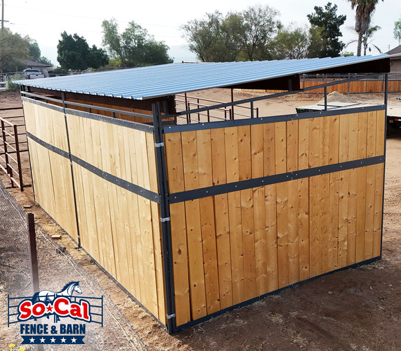 12x24 Loafing Shed (3 Walls) Wood Not Included