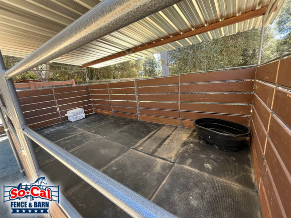 12x24 horse stall inside