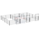 Three 12x24 Horse Stalls Side-by-Side (4-rail)-1