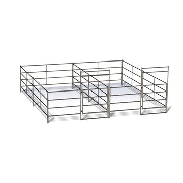 Two 10X20 Side by Side Stall Kit (4 Rail)