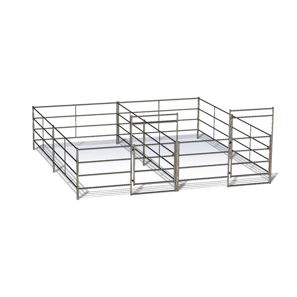 Two 10X20 Side by Side Stall Kit (4 Rail)