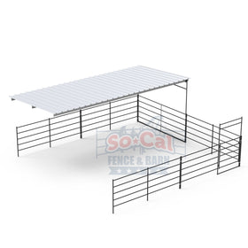 24x24 horse stalls with sloped roof