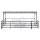24x24 horse stall with shade shelter