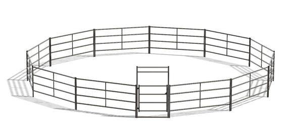 50ft Round Pen (4-Rail) 14-Gauge Steel