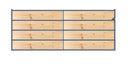 Standard Arena Swing Gate 4Ft X 12Ft (5-Rail) 14 Gauge WOOD INSERT-1