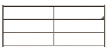 Standard Arena Swing Gate 4Ft X 12Ft (4-Rail) 14 Gauge