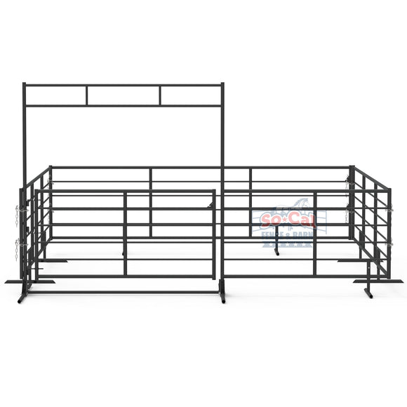 20x20 Livestock Cattle Corral Pen - Freestanding Portable Stall Kit