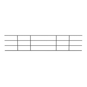 20Ft Continuous Fence Panel 14-Gauge Steel 1-1/4" (4 Rail) - 0