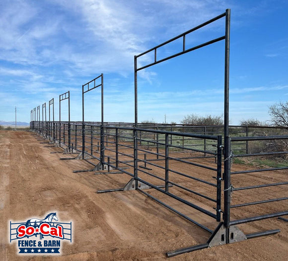 Two 20x20 Portable Cattle Corral System Side-by-Side