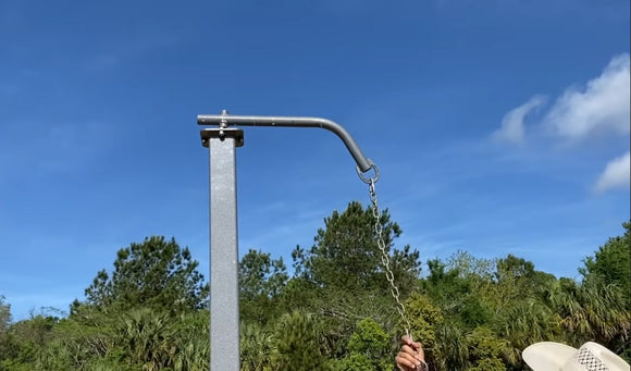 12ft Patience Pole 4x4 Square Tubing (11-Gauge) Powder Coated Dapple Grey