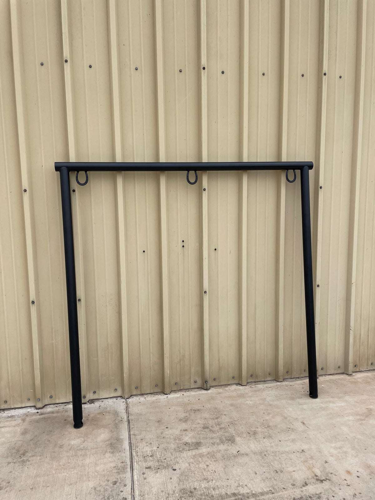 Buy powder-coat-black Hitching Post 6ft Wide x 6ft Tall 2-3/8