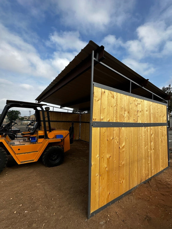 12x24 Loafing Shed (3 Walls) Wood Not Included