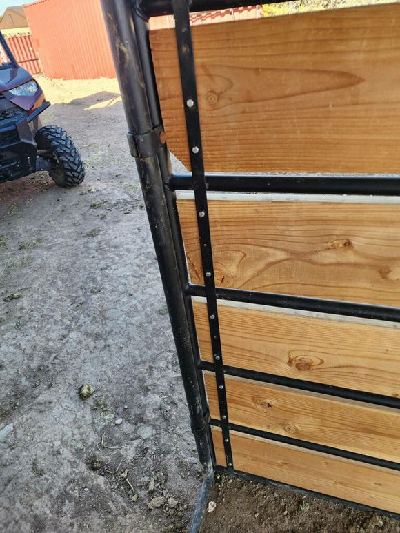 Mare Motel Shed Row with (4, 6, 8, or 10) 12x24 Stalls and 12ft Breezeway 5-Rail WOOD INSERTABLE PANELS