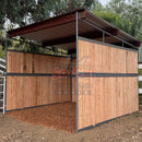 12x12 Loafing Shed (3 Walls) Wood Not Included-4