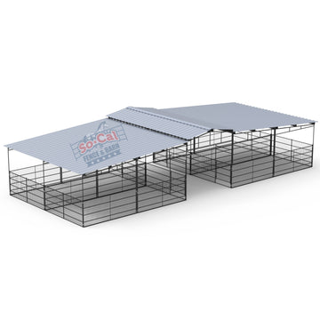 large mare motel horse barn with welded wire panels