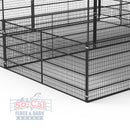 Mare Motel with (4) 12x24 Stalls FULLY COVERED | Welded Wire Panels | 12ft Breezeway-4