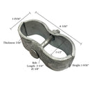 1-5/8" Galvanized Panel Clamp for 1-5/8" Post - Heavy Duty-2