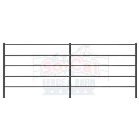 Premium 12x5 Horse Corral Panel (5 Rail) 1-5/8" 14 Gauge