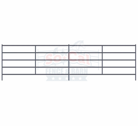 24x6 Mustang Corral Panel 1-5/8" Heavy Duty 14 Gauge 6-Rail