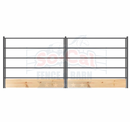 Premium 12x5 Horse Corral Panel WOOD INSERTABLE (5 Rail) 1-5/8" 14 Gauge-2