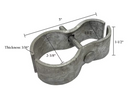 2-3/8" to 1-5/8" Galvanized Panel Clamp Adapter-2