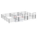 Three 12x24 Horse Stalls Side-by-Side (5-rail)-1