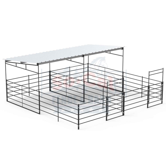 two 12x24 horse stall kits with shelters