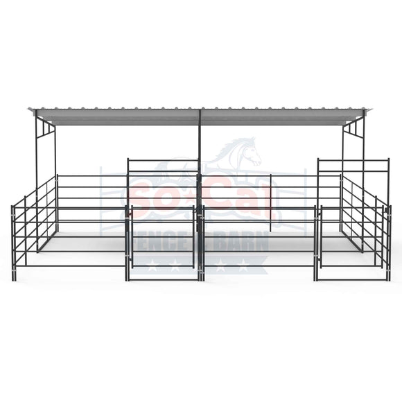 Trackble Stall two horse stalls with shelters