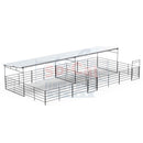 two covered horse stalls corrals