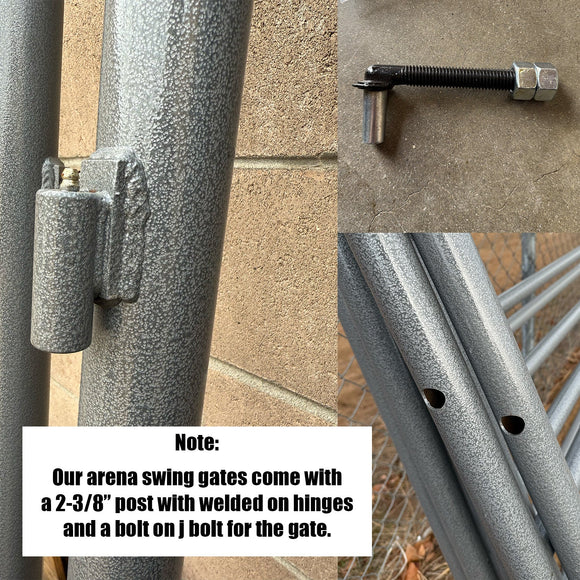 Standard Arena Swing Gate 4 Ft X 10 Ft (4 Rail) 14 Gauge