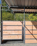 Mare Motel with (4) 12x24 Stalls FULLY COVERED and 12ft Breezeway 5-Rail WOOD INSERTABLE-5