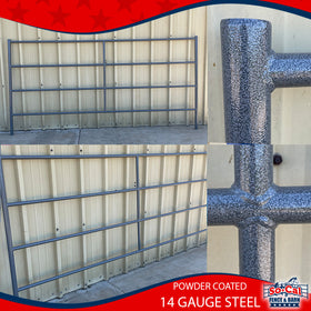 Buy powder-coated-dapple-grey Two 10X20 Side by Side Stall Kit (5 Rail)